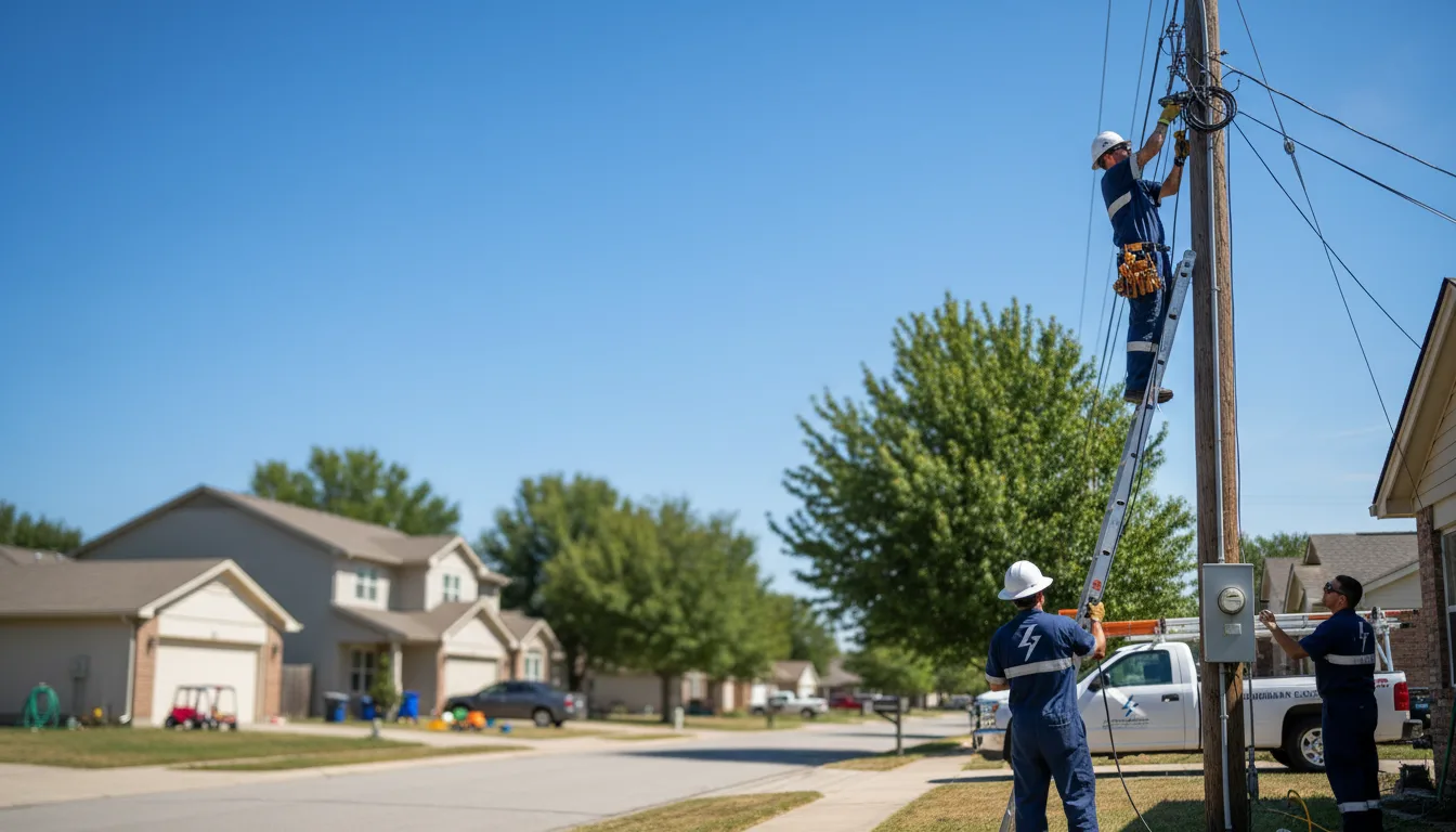 Residential electrician providing installation services in Pettus, TX